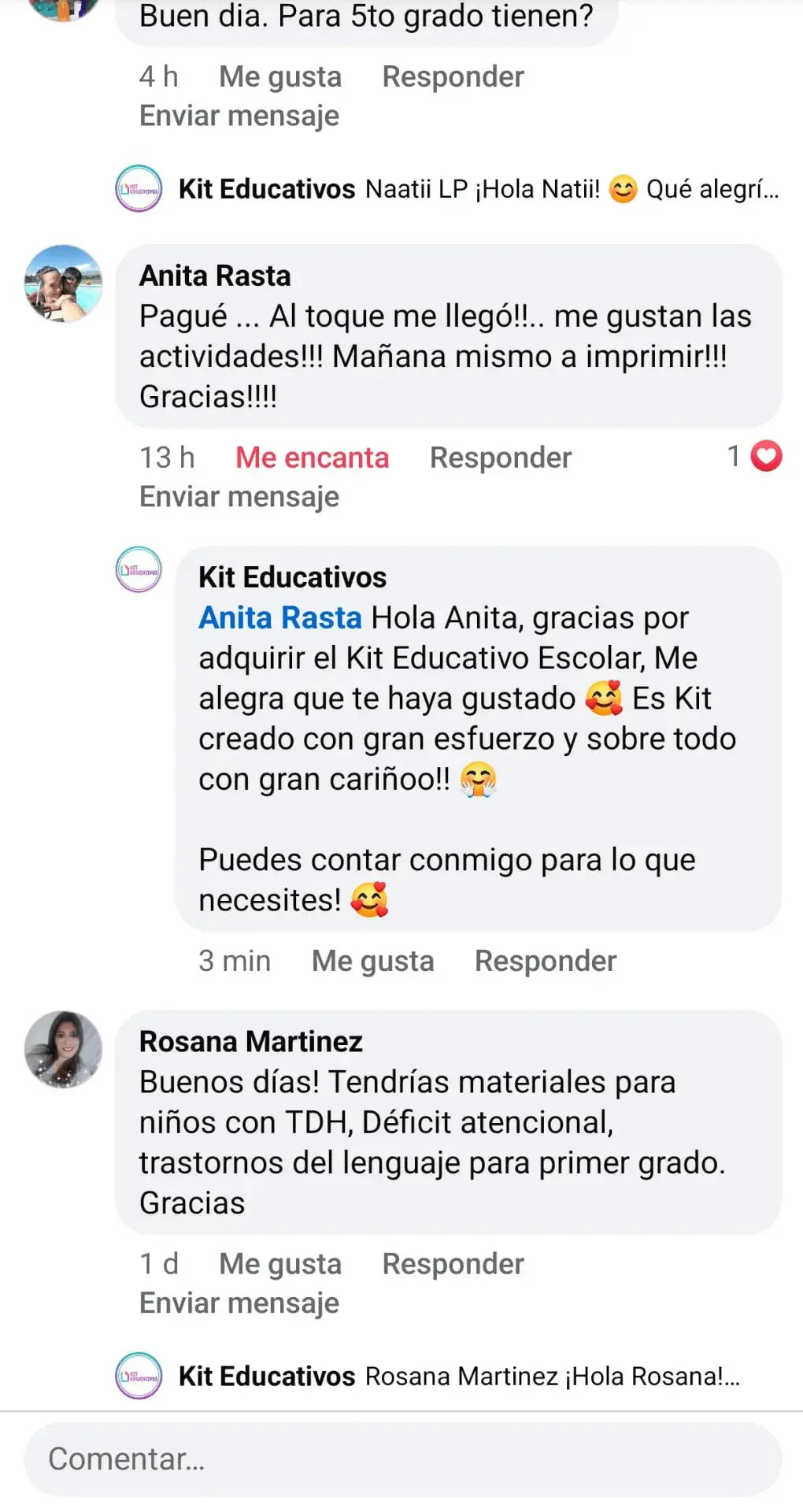 Testimonio Kit Educativo